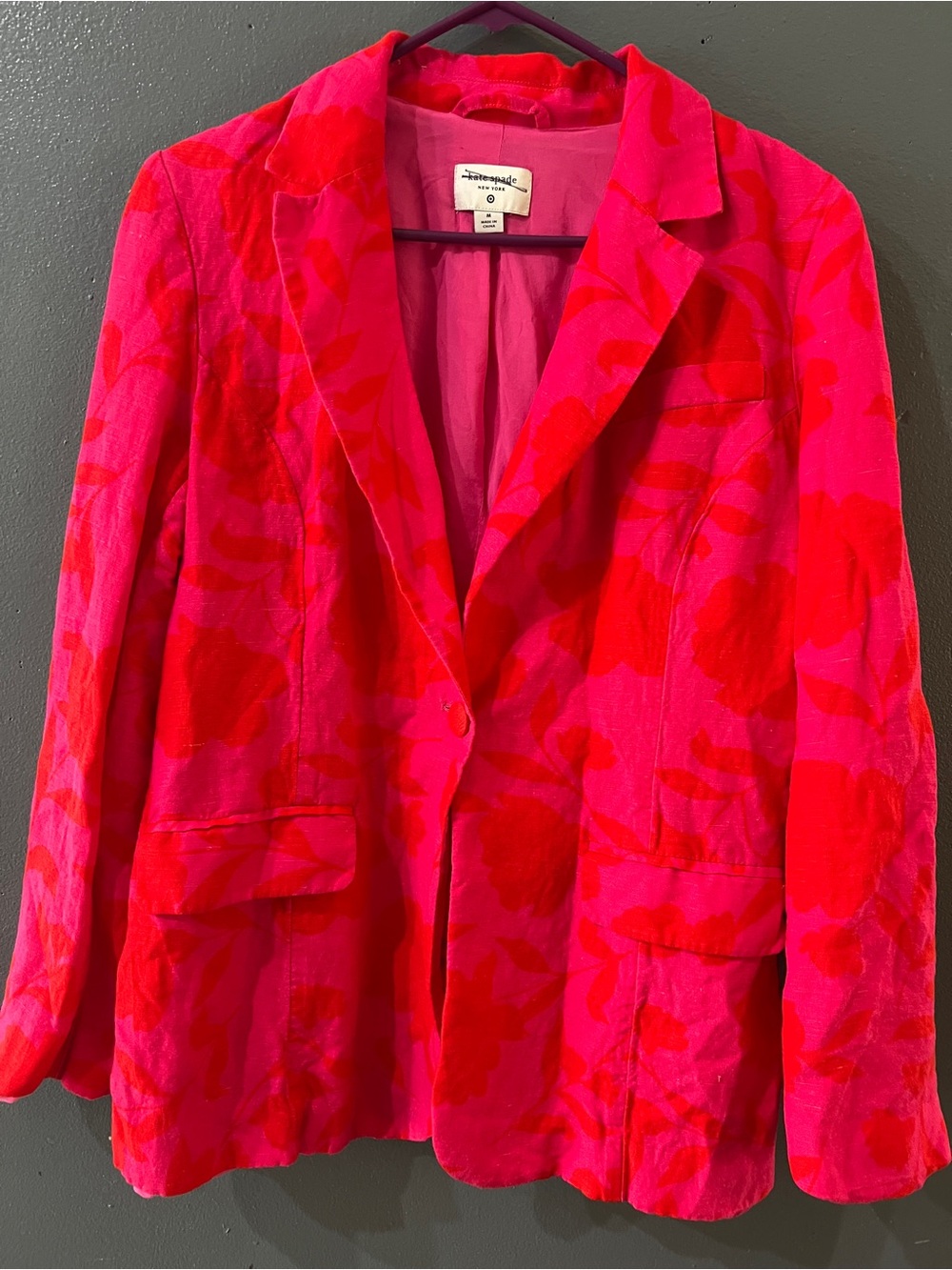 Kate spade pink and red jacket blazer
